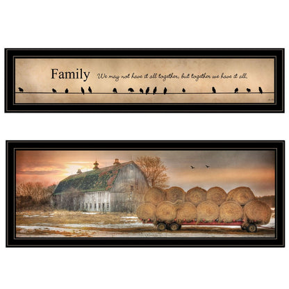 Set Of Two Together Blessed Black Framed Print Wall Art HomeRoots