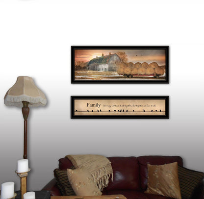 Set Of Two Together Blessed Black Framed Print Wall Art HomeRoots