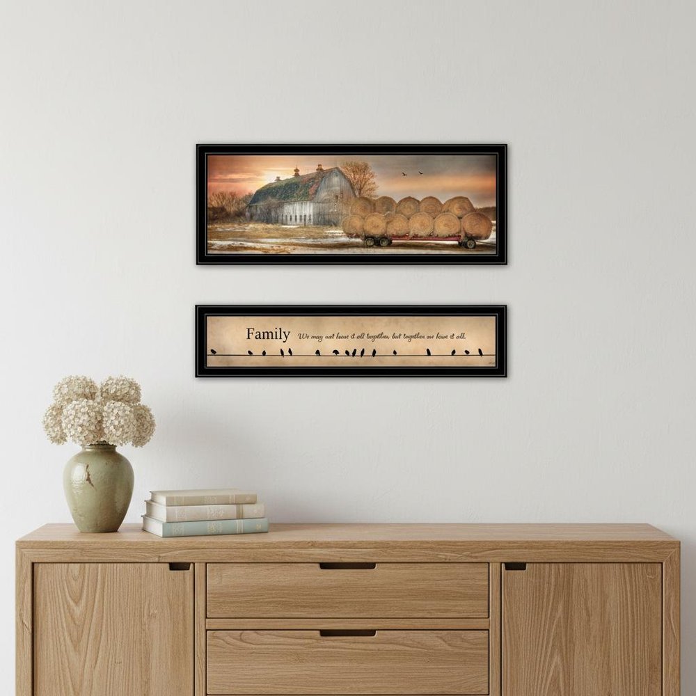 Set Of Two Together Blessed Black Framed Print Wall Art HomeRoots