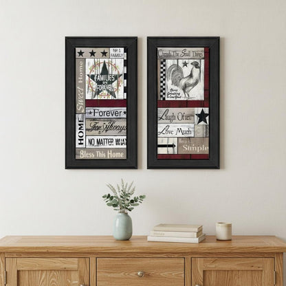 Set Of Two Family Wisdom Black Framed Print Wall Art HomeRoots