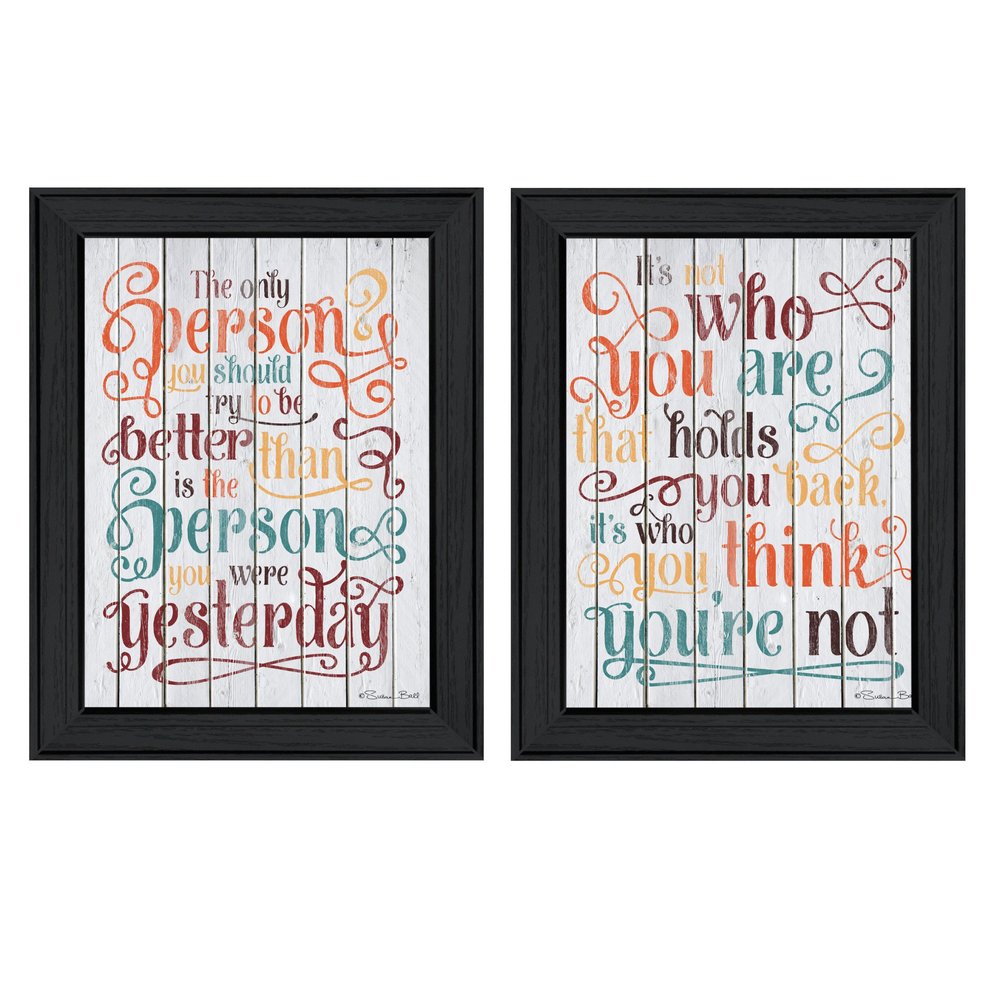 Set Of Two The Only Person Black Framed Print Wall Art HomeRoots
