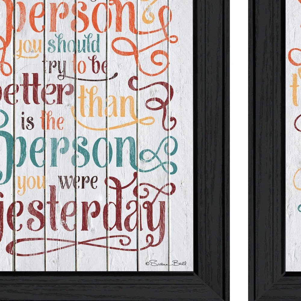 Set Of Two The Only Person Black Framed Print Wall Art HomeRoots