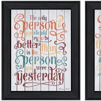 Set Of Two The Only Person Black Framed Print Wall Art HomeRoots