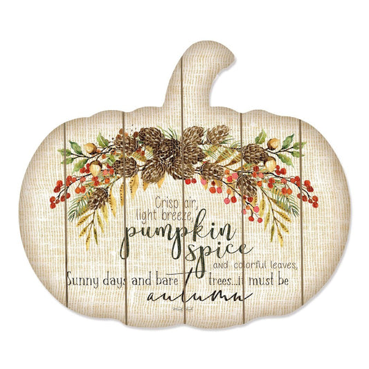15" X 17" Black Brown And Ivory Pumpkin Wood Plank Hanging Wall Decor