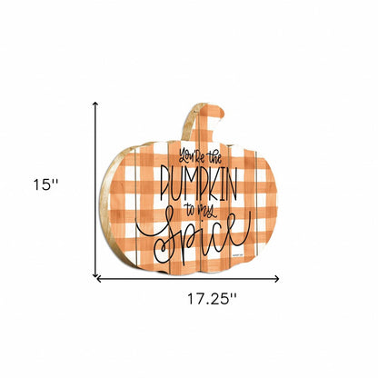 15" X 17" Black Orange And White Pumpkin Wood Plank Hanging Wall Decor