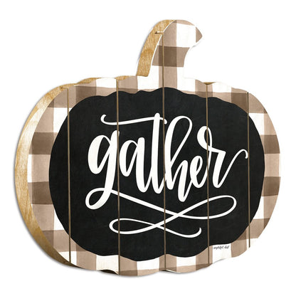 Gather Printed on a Pumpkin Unframed Print Wall Art HomeRoots