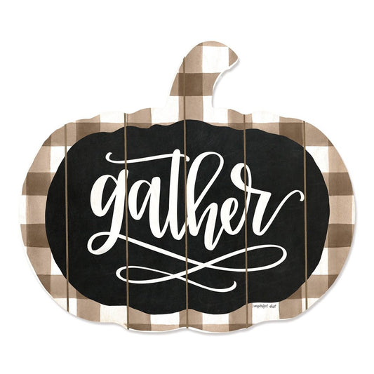 15" X 17" Black And White Pumpkin Wood Plank Hanging Wall Decor