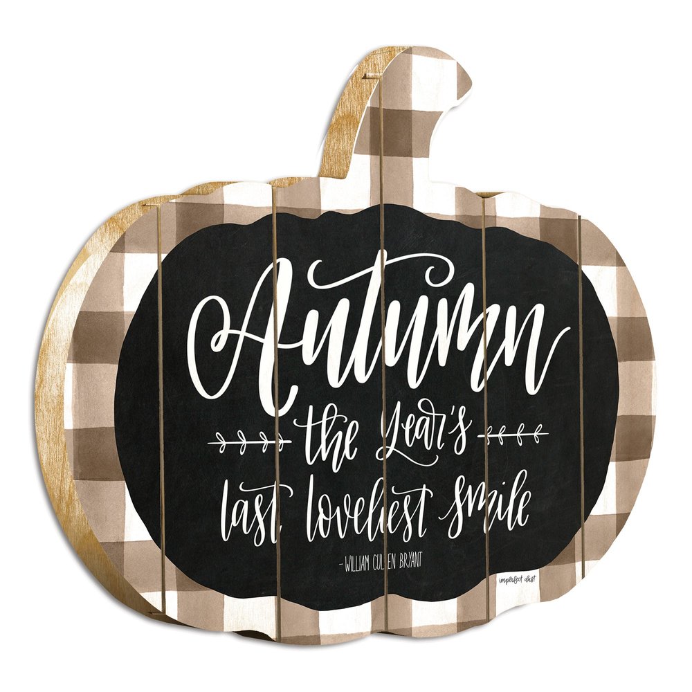 Autumn The Years Last Loveliest Smile Pumpkin Shape Wall Art — view 1