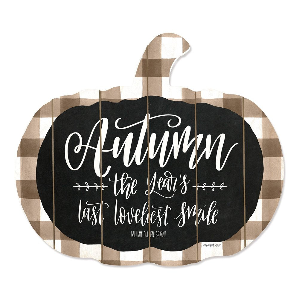 Autumn The Years Last Loveliest Smile Pumpkin Shape Wall Art — view 2