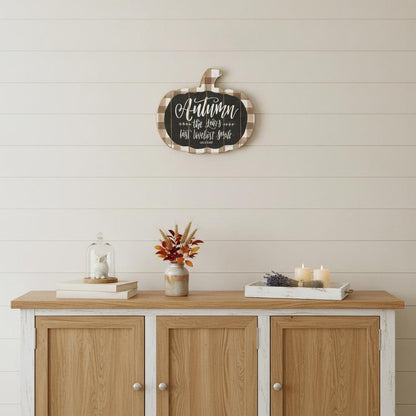 Autumn The Years Last Loveliest Smile Pumpkin Shape Wall Art HomeRoots