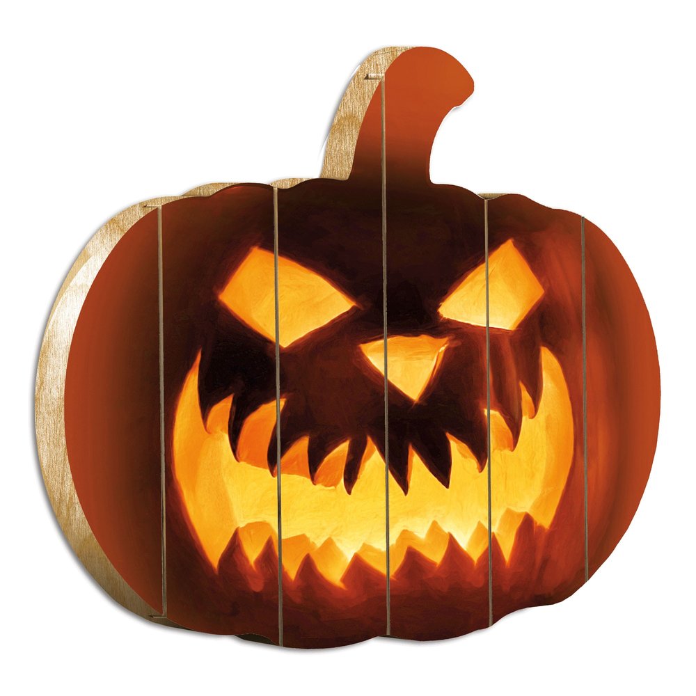 Fierce Pumpkin Face! Unframed Print Wall Art — view 1