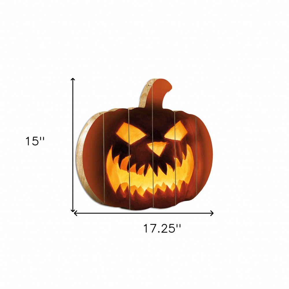 Fierce Pumpkin Face! Unframed Print Wall Art HomeRoots