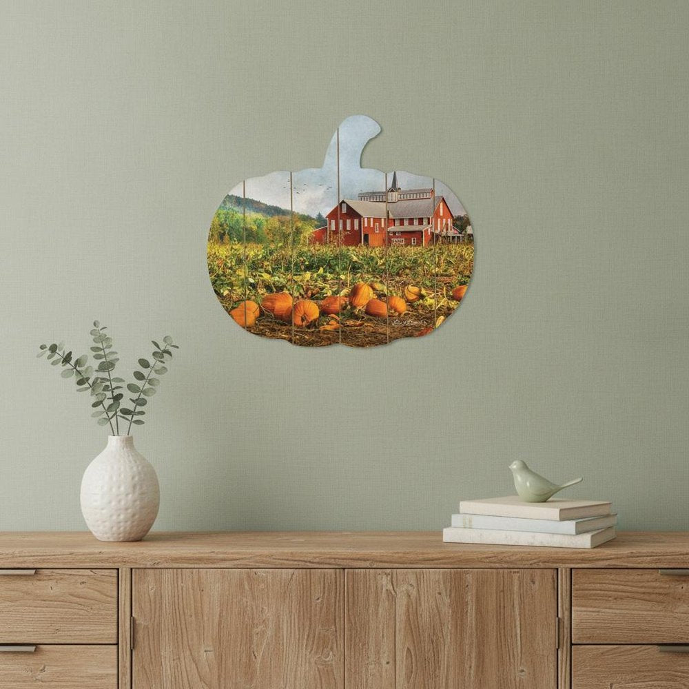 Red Barn Pumpkin Patch Unframed Print Wall Art HomeRoots