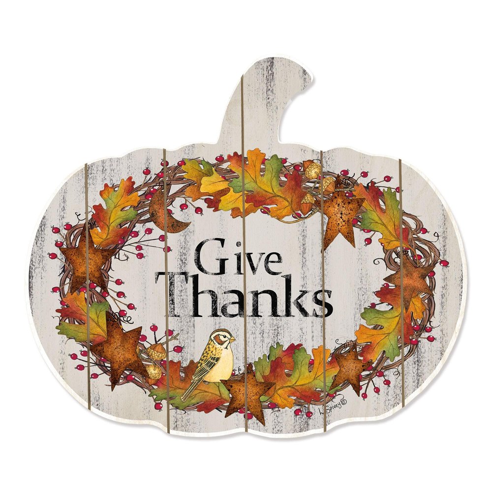 15" X 17" Black And White Pumpkin Wood Plank Hanging Wall Decor — view 2