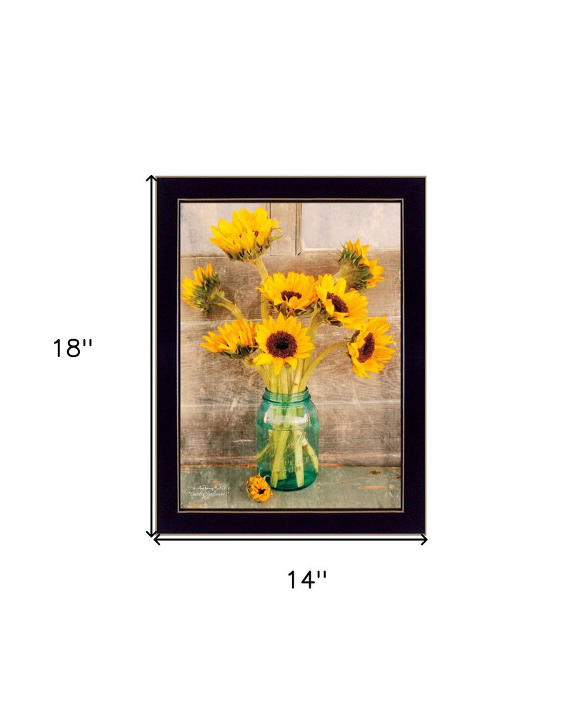 Country Sunflowers 1 Black Framed Print Wall Art HomeRoots