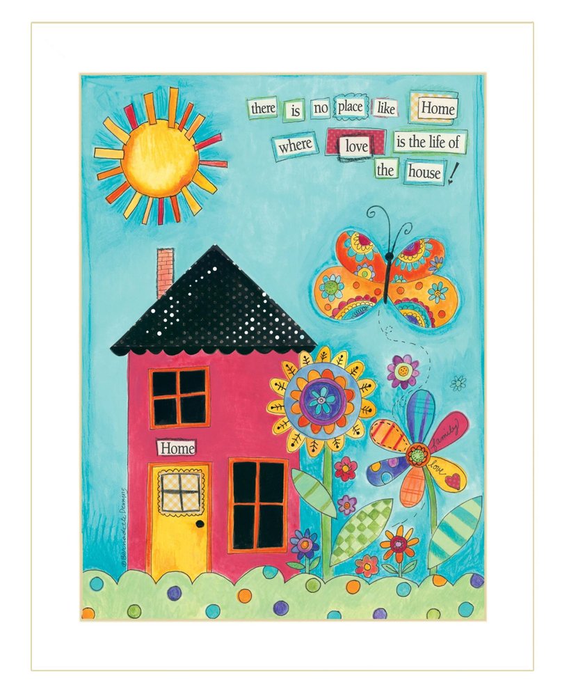 No Place Like Home 4 White Framed Print Wall Art — view 1