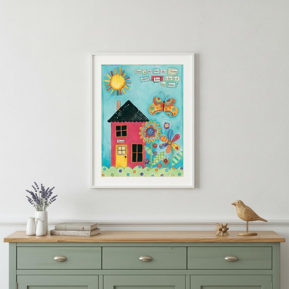 No Place Like Home 4 White Framed Print Wall Art HomeRoots