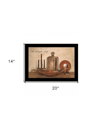 A Simple Life 2 Black Framed Print Wall Art HomeRoots