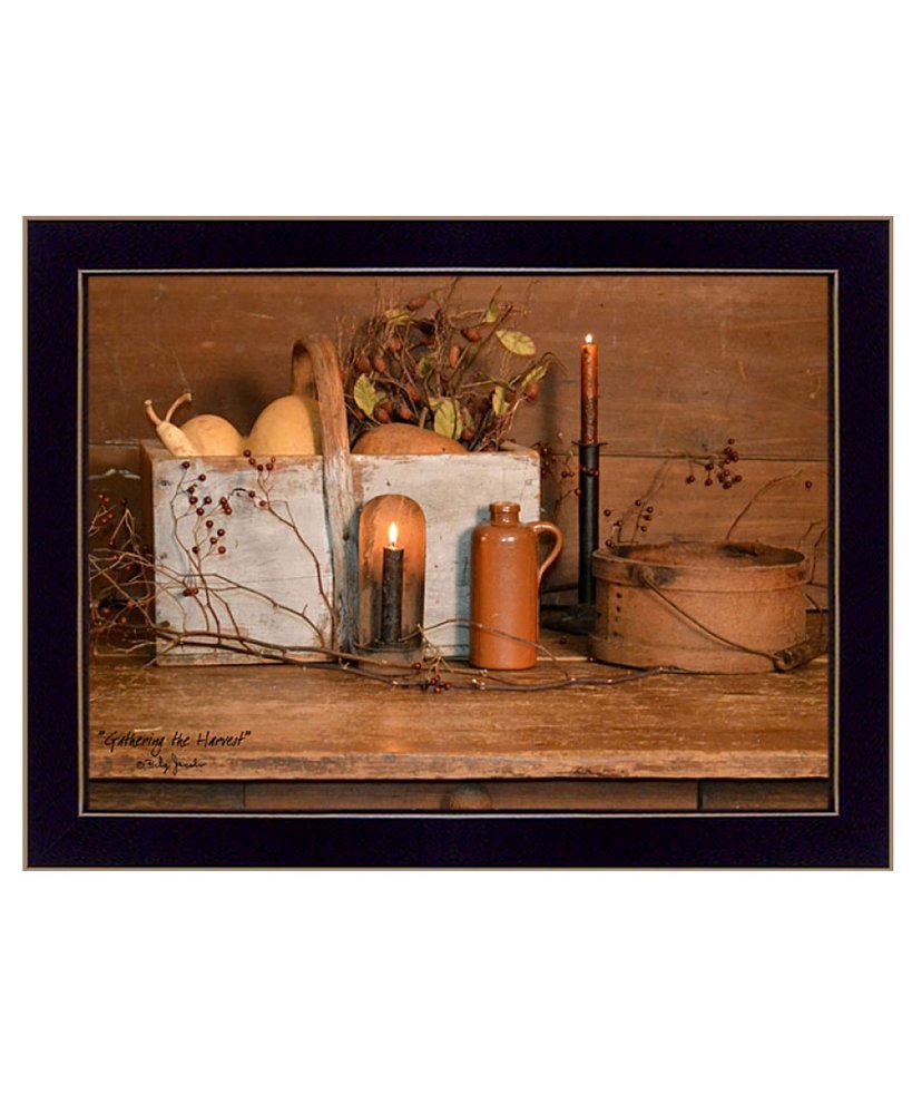 Gathering The Harvest 1 Black Framed Print Kitchen Wall Art — view 1