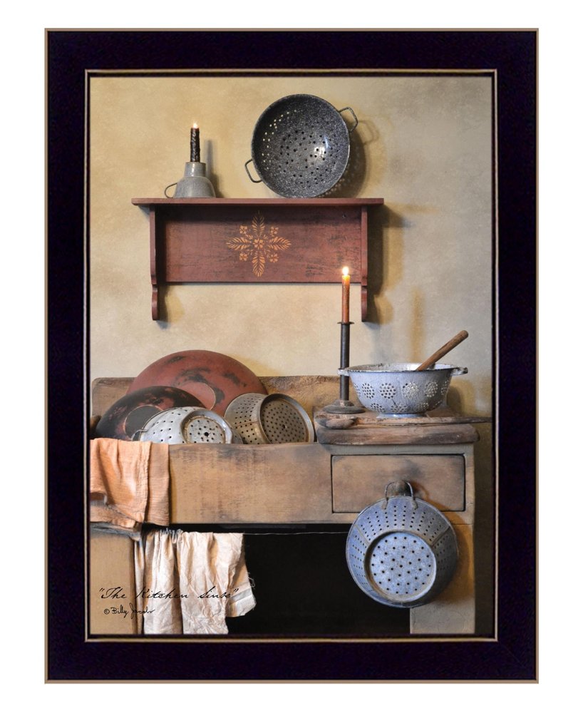 The Kitchen Sink Black Framed Print Kitchen Wall Art HomeRoots