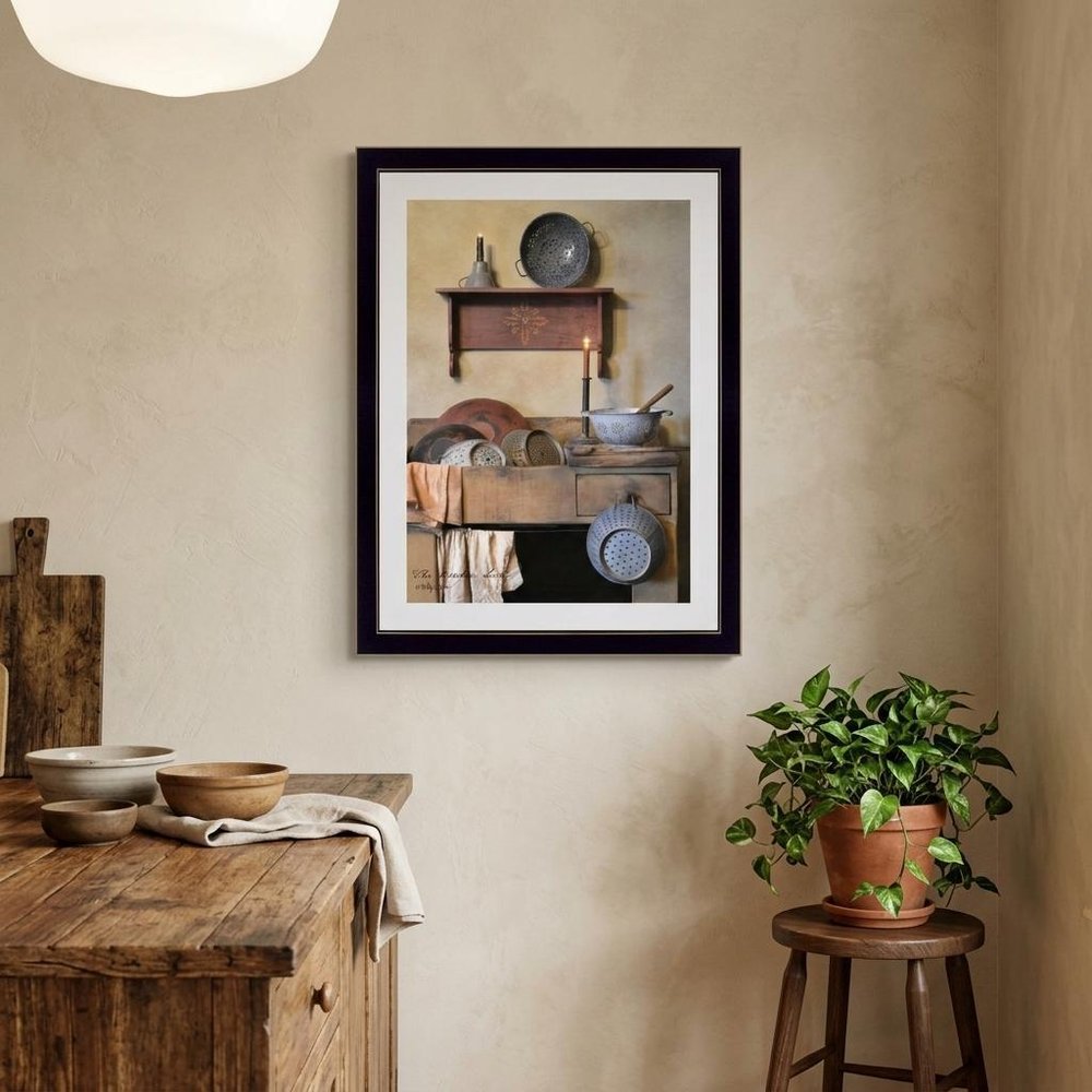 The Kitchen Sink Black Framed Print Kitchen Wall Art HomeRoots