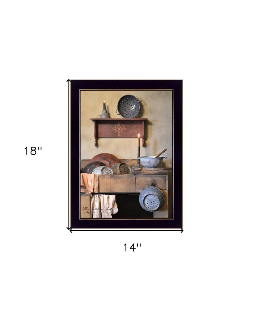 The Kitchen Sink Black Framed Print Kitchen Wall Art — view 9