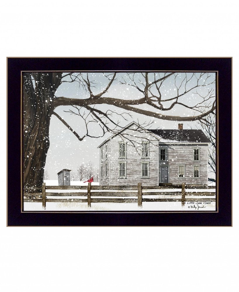 A Little Snow House 1 Black Framed Print Wall Art HomeRoots