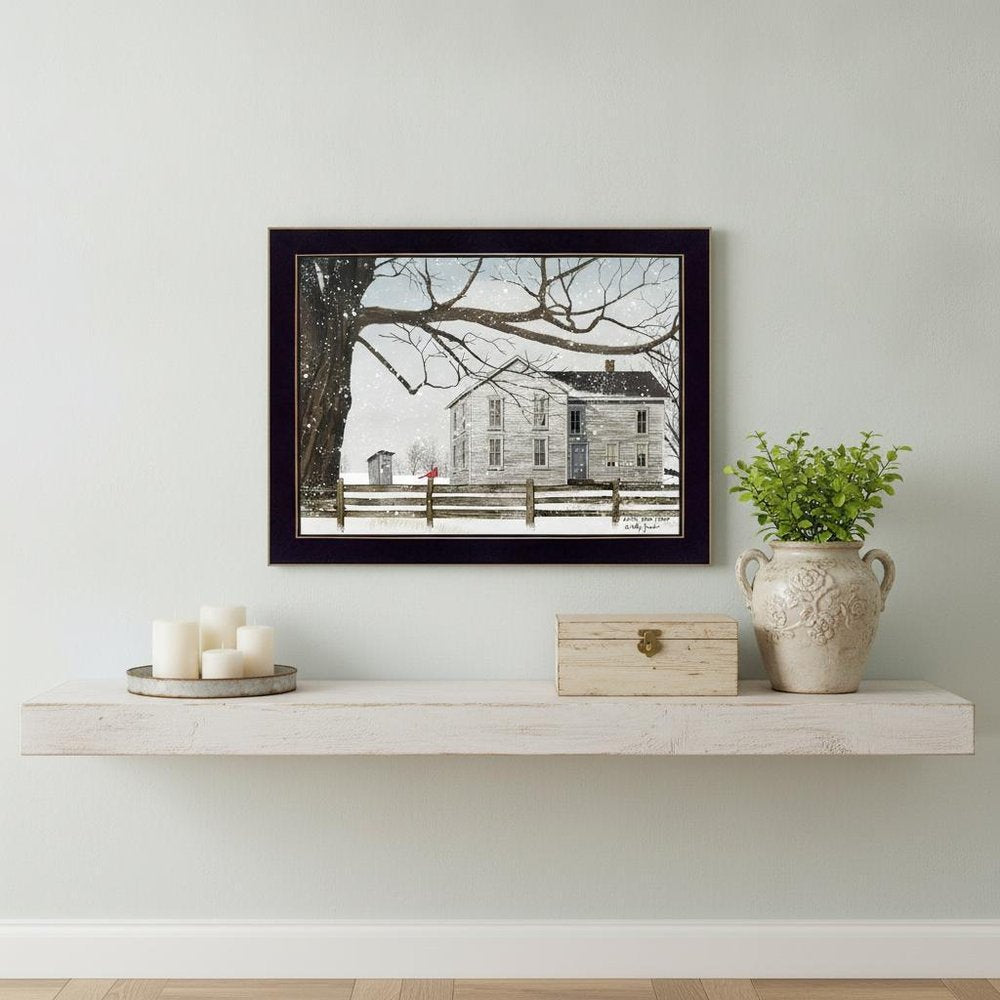 A Little Snow House 1 Black Framed Print Wall Art — view 4