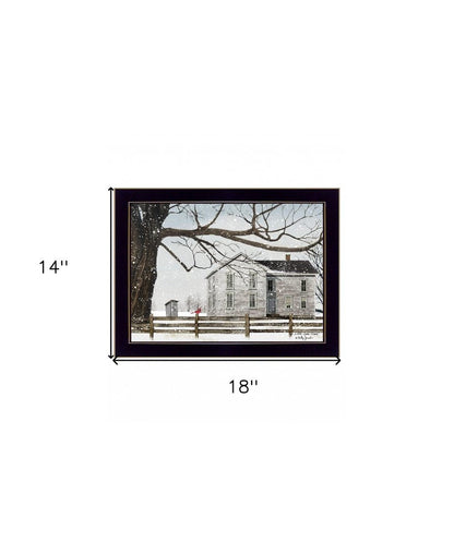 A Little Snow House 1 Black Framed Print Wall Art HomeRoots