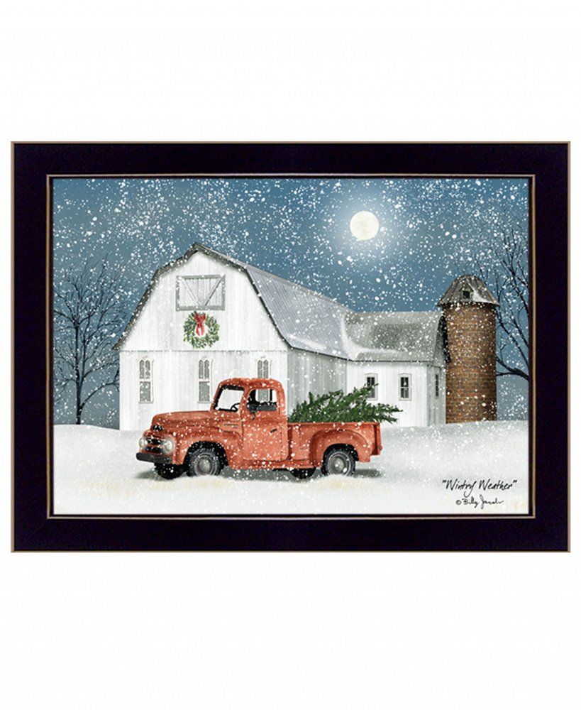 Wintry Weather 1 Black Framed Print Wall Art — view 1