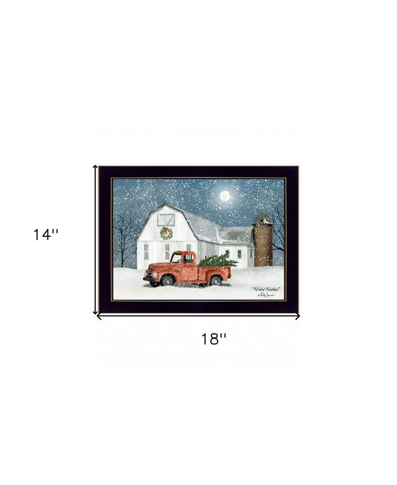 Wintry Weather 1 Black Framed Print Wall Art HomeRoots