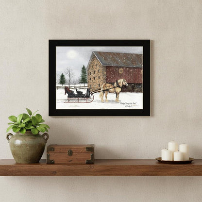 Dashing Through The Snow 1 White Framed Print Wall Art HomeRoots