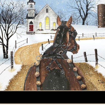 Sleigh Bells Ring 1 Black Framed Print Wall Art HomeRoots