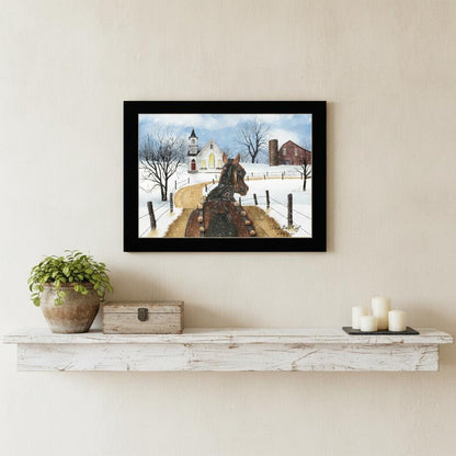 Sleigh Bells Ring 1 Black Framed Print Wall Art HomeRoots