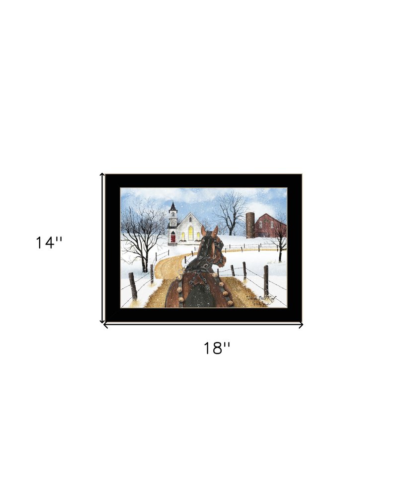 Sleigh Bells Ring 1 Black Framed Print Wall Art — view 4