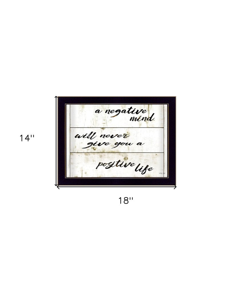 Positive Life 2 White Framed Print Wall Art — view 9