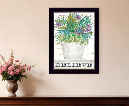 Believe Succulents 1 Black Framed Print Wall Art HomeRoots