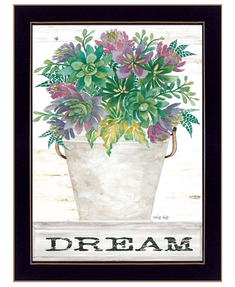 Dream Succulents 3 Black Framed Print Wall Art — view 6