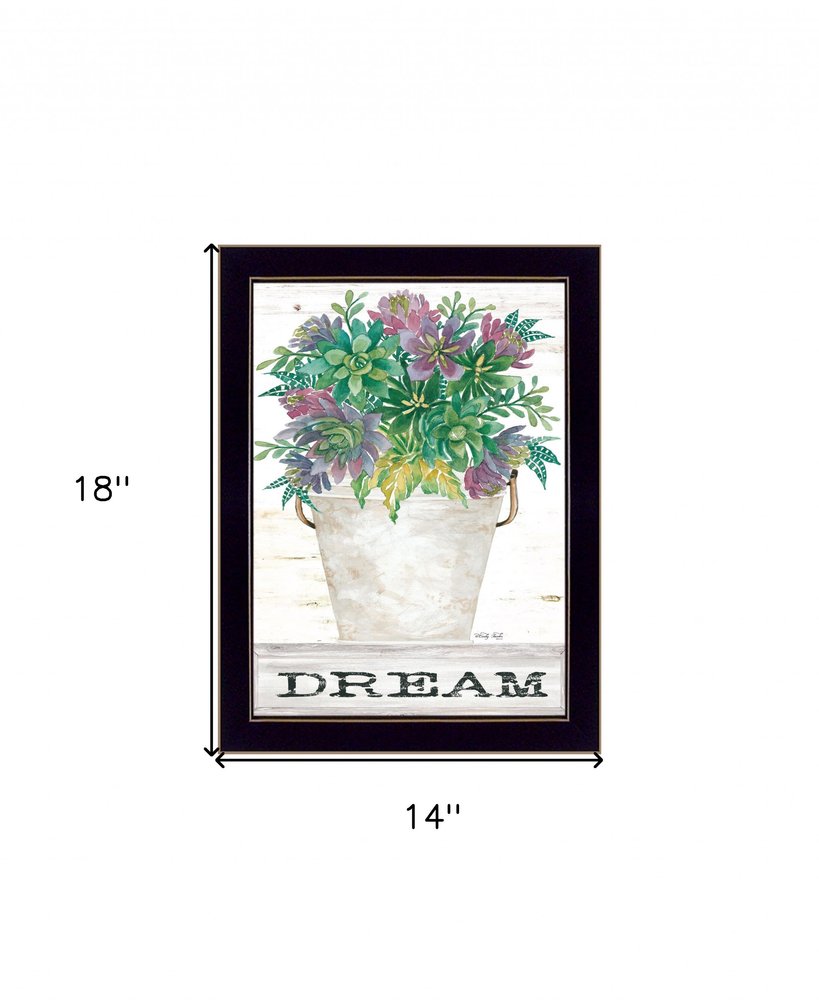 Dream Succulents 3 Black Framed Print Wall Art — view 8