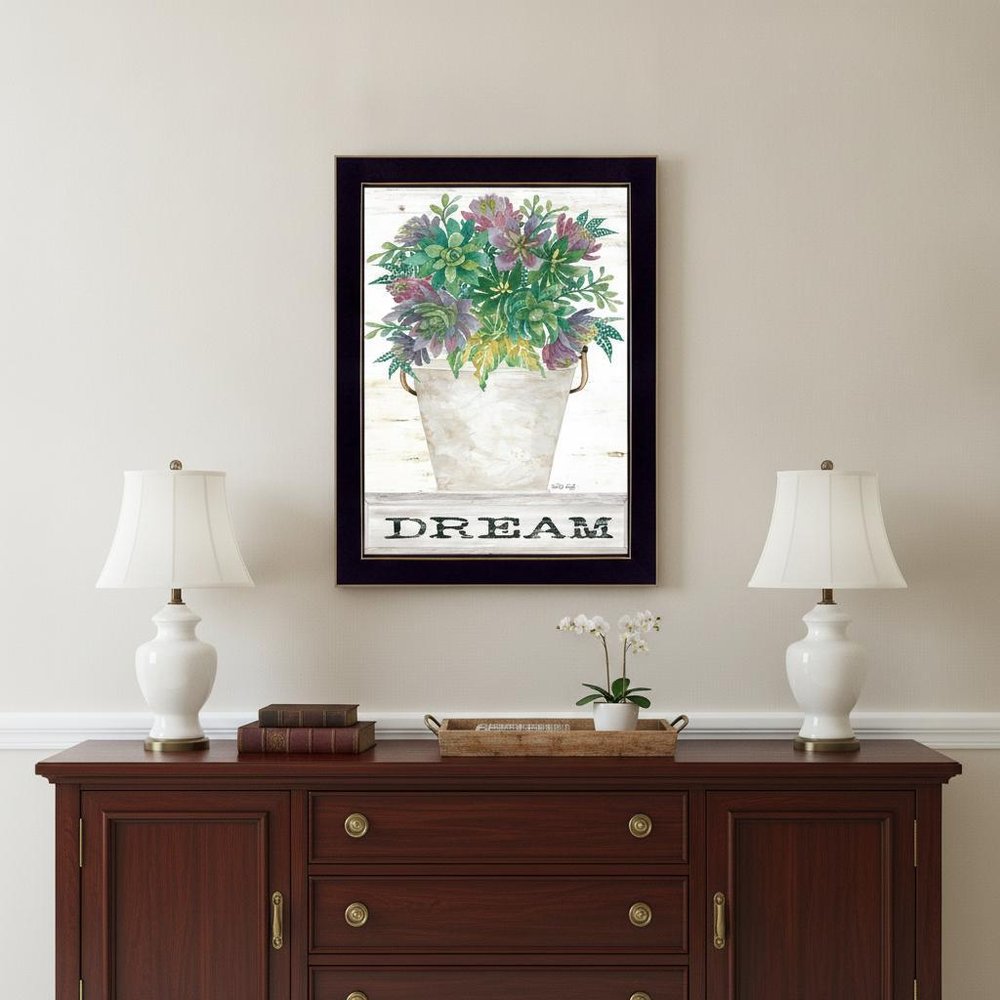 Dream Succulents 3 Black Framed Print Wall Art HomeRoots