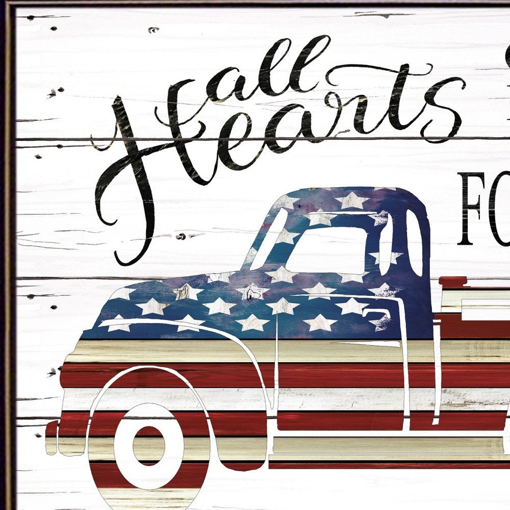All Hearts Come Home for Love Truck Black Framed Print Wall Art — view 4