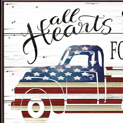 All Hearts Come Home for Love Truck Black Framed Print Wall Art HomeRoots