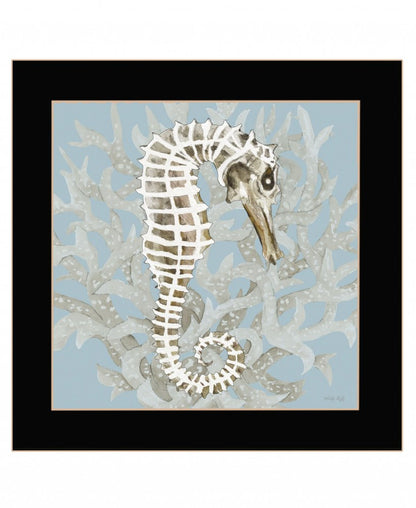 Coral Seahorse I 1 Black Framed Print Wall Art HomeRoots
