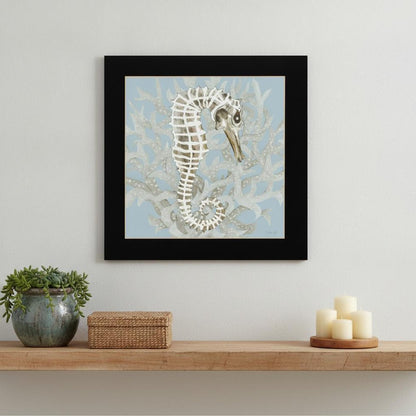 Coral Seahorse I 1 Black Framed Print Wall Art HomeRoots