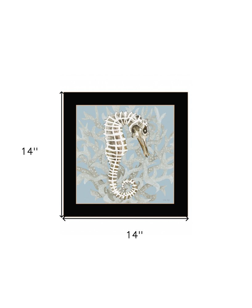 Coral Seahorse I 1 Black Framed Print Wall Art HomeRoots