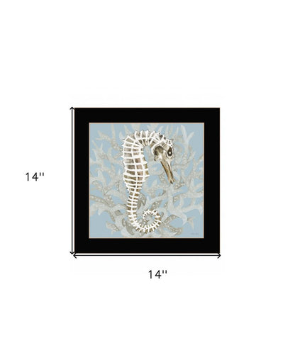 Coral Seahorse I 1 Black Framed Print Wall Art HomeRoots