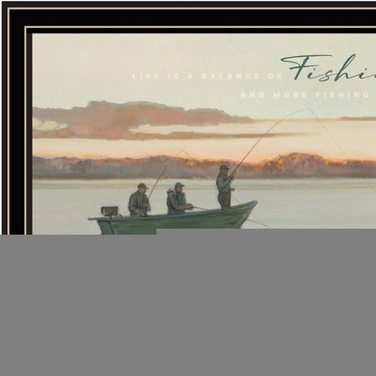 Fishing 1 Black Framed Print Wall Art HomeRoots