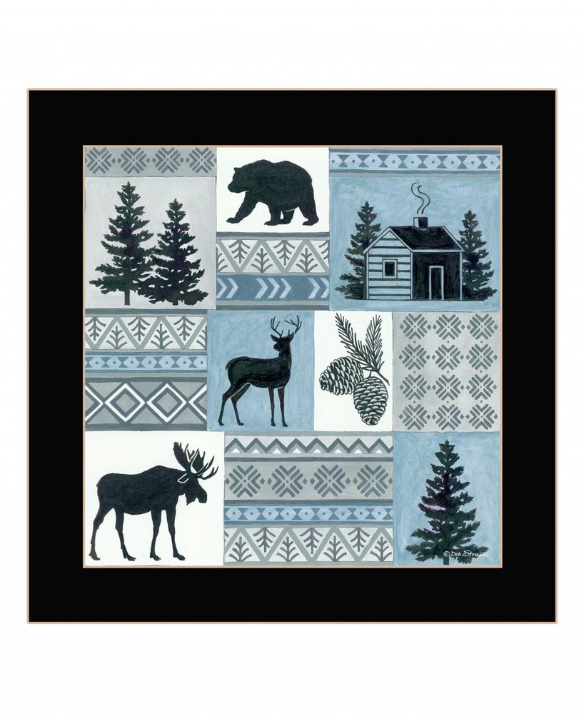 Cabin in the Woods 1 Black Framed Print Wall Art HomeRoots