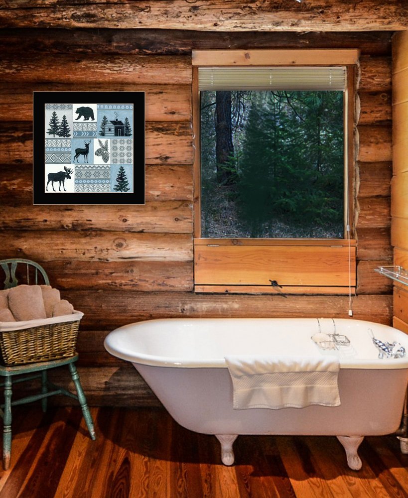 Cabin in the Woods 1 Black Framed Print Wall Art HomeRoots