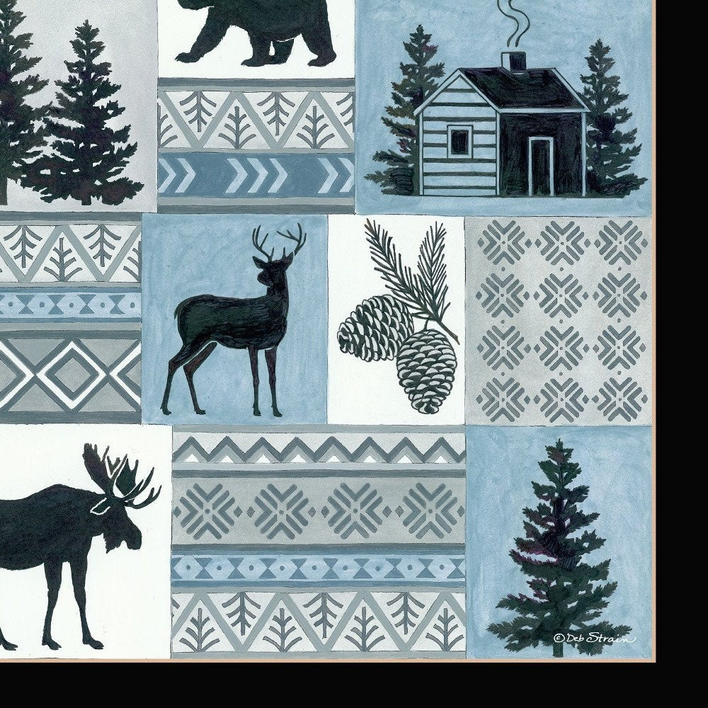 Cabin in the Woods 1 Black Framed Print Wall Art HomeRoots